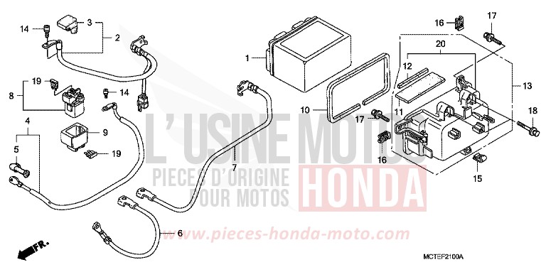 BATTERIE de SILVER WING PURE BLACK (NH237) de 2007